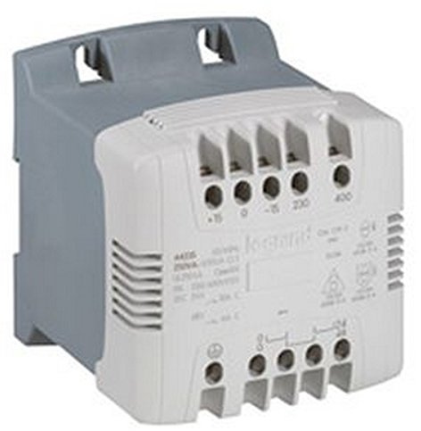 Legrand 044252 Transformateur Commande et Séparation des Circuits Connexion Automatique Primaire 230V à 400V Secondaire 230V, 63VA