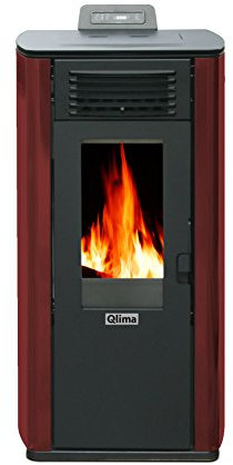 QLIMA Fiorina 90 poêle à granulés métal rouge