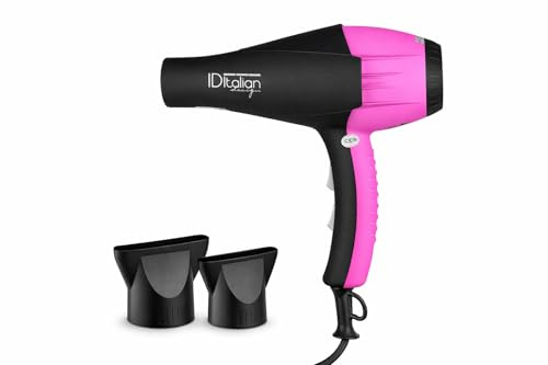 ID Italian Design | Silent Hair Dryer 2 Modi der Hitze, 2 Geschwindigkeiten von Pink - 2300W