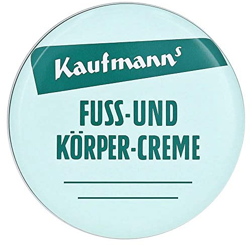 Kaufmanns Fuss- und Körper-Creme, macht ihre Füße glatt und geschmeidig. Zudem schützt Sie die Haut vor Austrocknung und bildet einen angenehmen Schutzfilm, 1x 50 ml