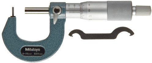 Mitutoyo 115-302 Sonder-Bügelmessschraube für Flächen, 0-25 mm