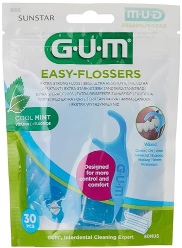 Gum Easy Flossers Forcel Lot de 30 fils dentaires avec porte-fil