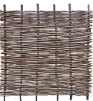 Weidenprofi Sichtschutz, Haselnusszaun Modell Stabil, Flechtzaun aus Hasel, Größe (BxH): 100 x 120 cm
