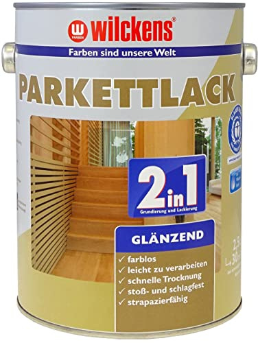 Wilckens 2in1 Parkettlack glänzend, 2,5 l, farblos