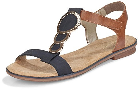 Rieker Kvinnor 64278 kvinnor med öppen tå Sandaler, Pecifik Amaretto 16, 36 EU
