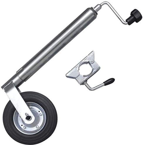 vidaXL Rueda Jockey de Remolque 48 mm con Abrazadera Accesorio Coche Caravana