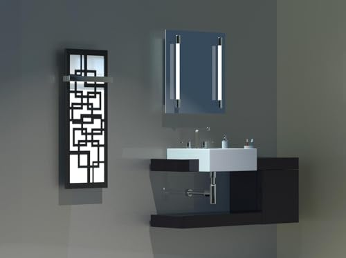 Badheizkörper Design Quadrat 2, HxB: 120 x 47 cm, 799 Watt, weiß/moonstone-grau + 1 Handtuchhalter (50mm) (Marke: Szagato) Made in Germany/Bad und Wohnraum-Heizkörper (Mittelanschluss)