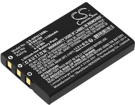 CS-OPH130BL Baterie 1100mAh compatibel met [DENSO] BHT500, [OPTICON] H-13, H13, OPH-1003, OPH-1004, OPH-1005, OPH-3000, OPH-3001, OPL-9815, PX001 vervangt BT-50L, BTR0100, Z60