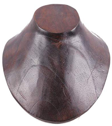 Coco Papaya Buste présentoir à colliers en bois massif chocolat