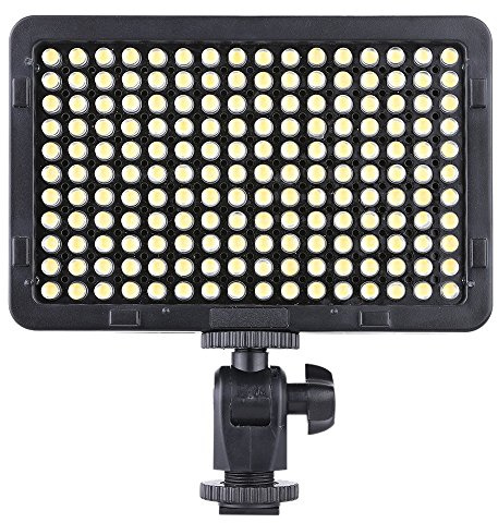 Andoer LED Video Light, Portable Video Studio Photography Light Lamp Panel 176 LEDs 5600K for Cannon Nikon Pentax Olympus Camcorder DSLR Camera