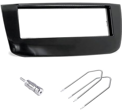Sound Way 1 DIN Autoradio RadioRahmen RadioBlende, Antennenadapter, Schlüssel kompatibel mit FIAT Grande Punto evo 2005-2019, FIAT Punto 2015-2019