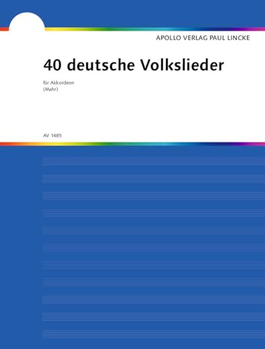 40 deutsche Volkslieder: Akkordeon ab 24 Bässe.