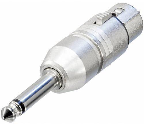 Neutrik NA2FP - Adapter 2-Pol 6,3 mm Klinke auf 3-Pol XLR Buchse, mono