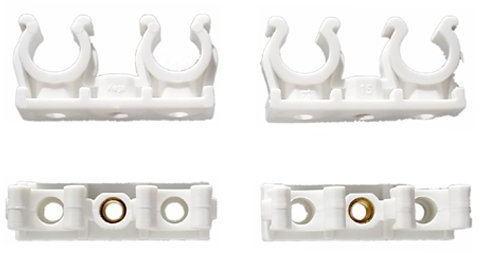 Cornat TP561405 Rohr-Clips doppelt 22 mm, 25 Stück