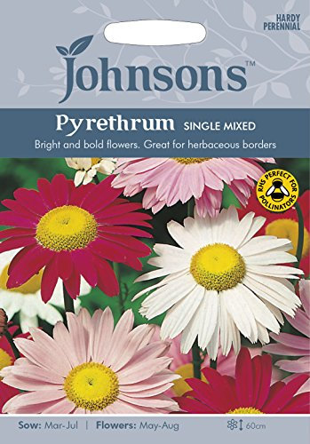 Johnson's 17409 Flower Seeds, PYRETHRUM Single Mixed