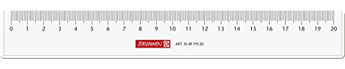Brunnen 104977020 Lineal (für Schule und Büro 20 cm, glasklar)