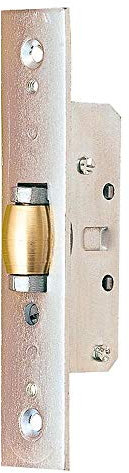 Serratura Da Infilare Art. 764 Rullo Regolabile. Frontale In Acciaio Cromato.