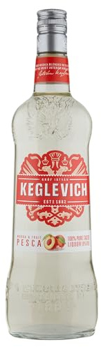 Keglevich Vodka Pesca Ml.1000 | Liquore Preparato Mediante Ingredienti Naturali di Eccellente Qualità, Senza Coloranti e Senza Aromi Artificiali Aggiunti