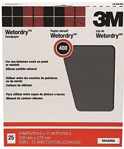 3M 88596NA 99420 Papel de arena, 9 x 11