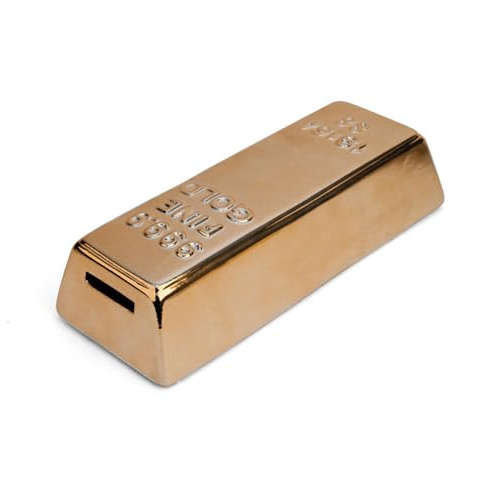 Kikkerland Sparbüchse Spardose in Goldbarrenform, PB17