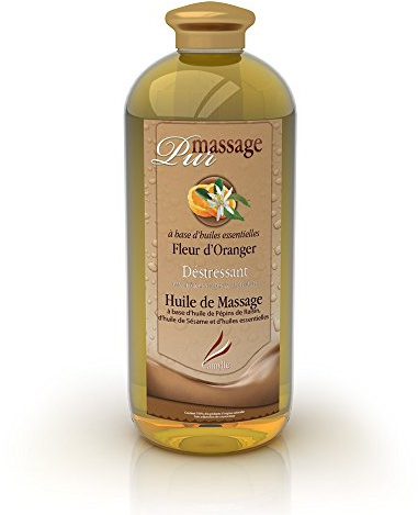 Camylle - Pur Massage Fleur D'Oranger - Huile de Massage Spa Précieuse - Déstressant aux arômes suaves et captivants - 1000ml