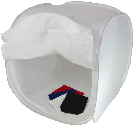 DynaSun Lichtwürfel Lichtzelt PRO Cubelight Fotobox PB1 80 Fotostudio Fotozelt mit 4 Hintergrund