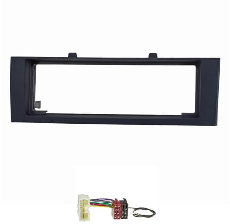 tomzz Audio 2437-005 Conjunto de Panel de Radio Compatible con Mitsubishi Colt Tipo Z30 año 2004-2008 Gris Oscuro con Adaptador de Radio ISO