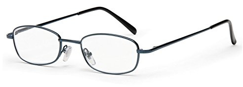 FILTRAL Lesebrille mit zeitlosem Metallrahmen für Damen & Herren/Klassische Lesehilfe mit Federscharnier in blau / +1.50 Dpt. F4512133