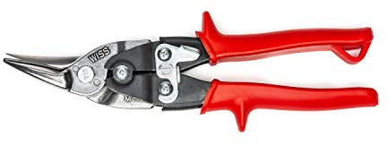 Wiss M1R 248mm/ 9-3/4-Pollici Cesoie per Aviazione ad Azione Composta Metalmaster, Tagli Dritti a Sinistra - Rosso