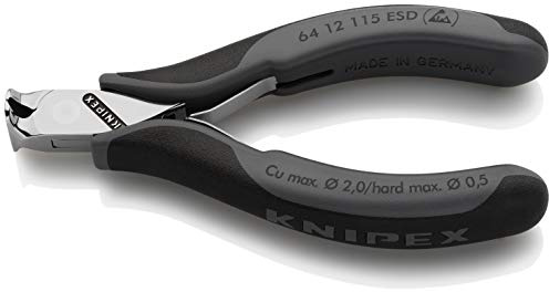 KNIPEX Tools 64 12 115 ESD Electronics End Cutting Nippers, 4.5-Inch