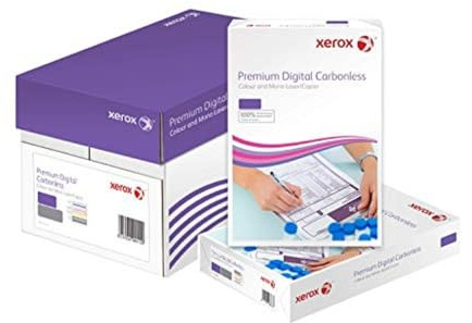 Xerox 003R99111 Premium Digital Selbstdurchschreibepapier 4-fach-Satz vorsortiert Karton mit 5 Pack a 125 Sätze, weiß/gelb/rosa/blau