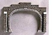 NOCH Tunnel-Portal, 2-gleisig mit Struktur-Hartschaum, 8,5 x 6,5 cm für Spur Z, ideal für Modellbahn