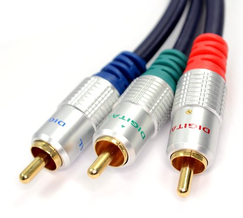 kenable Pur cuivre desoxygéné Blindé Component YUV Vidéo RGB YUV câble 3 RCA Cinch 1 m [1 mètre/1m]
