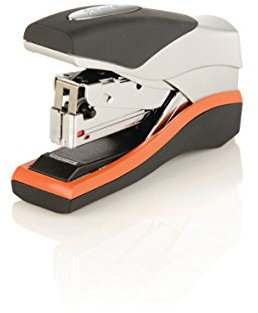 Rexel Optima 40 Compact Low Force Stapler, 40 Sheet Capacity, Flat Clinch Stapling, 26/6 Staples Included, Silver/Black, 2103357
