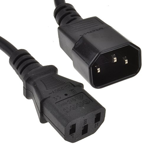 kenable Power Extension Cable IEC Male to Female UPS Lead C14 to C13 10m Black