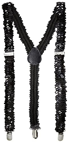 W WIDMANN MILANO Party Fashion - Bretelles, avec paillettes, taille réglable, déguisement, accessoire, carnaval