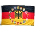 Flaggenfritze Flagge Deutschland mit Adler und Wappen der 16 Bundesländer - 90 x 150 cm