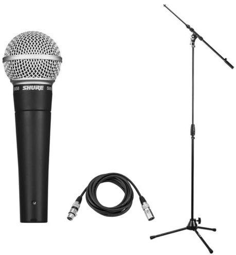 Shure Set microfono vocale dinamico cardioide con supporto e cavo (3 pezzi)