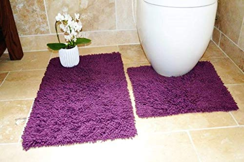 Rapport Bade- und WC-Vorleger-Set aus Baumwolle, Baumwolle, cremefarben, 80 x 50 x 2 cm
