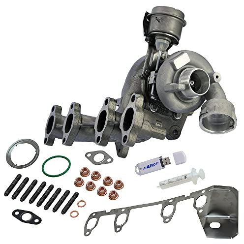 BESTPRICE 1x Turbocompresseur, kit de montage inclus, Compatible avec A udi A3, SEAT ALTEA, LEON, TOLEDO, SKODA OCTAVIA 2, VW CADDY, GOLF PLUS 5, GOLF 5 (1K1), JETTA, PASSAT B6, TOURAN (1T1. 1T2)