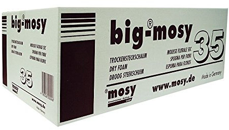 mosy Steckschaum - Ziegel, trocken, 35 Stück, Blumen-Steckmasse für Kunstblumen, Trockenblumen-Deko, künstliche Blumen-Gestecke