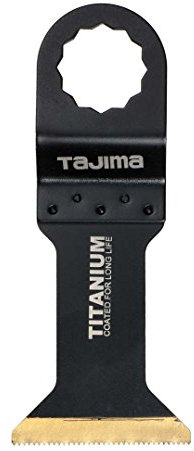 Tajima Sägezubehör (Sägeblatt für Multitool Sternaufnahme präzise Schnitte in Holz, Kunststoffe, Lange Lebensdauer 44 mm Titan-Bi-Metall), SBT44