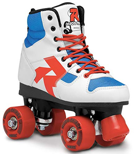 Roces Kinder Disco Palace Rollerskates/Rollschuhe Street, weiß-Blau-Rot, 34