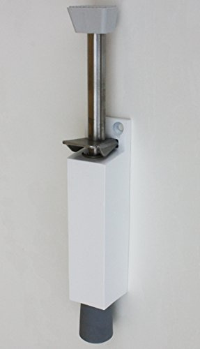 Türfeststeller KWS 1044.72 weiss für Türen bis 80 kg, 60 mm Hub, innen & außen