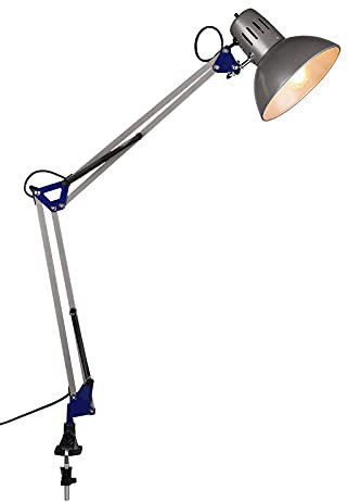 Trio 5029010-47 Lampada a Morsetto da Tavolo, 58 cm, Nickel Opaco