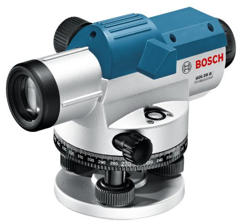 Bosch 061599404P GOL 20 G Professional Optisches Nivelliergerät im Transportkoffer mit Stativ BT 160, Messlatte GR 500 und Zubehör