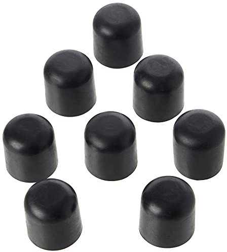 Merriway® BH00400 (8 Pcs) Rubber Chair Floor Protector Ferrule Cap End Tip 25 mm (1 inch) Diameter Heavy Duty Black - Pack of 8 Pieces