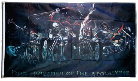 Flaggenfritze Flagge Biker Totenkopf 90x150cm