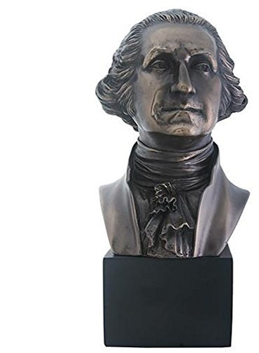 SUMMIT COLLECTION Gifts President George Washington Bust Statue Sculpture, Bronze Finish, Resin Figurine Home Decor 9 H