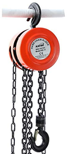 KATSU 1 Ton Chain Block Hoist 3M Lift Height Garage Car Engine Heavy Load Lifting Tool 181741